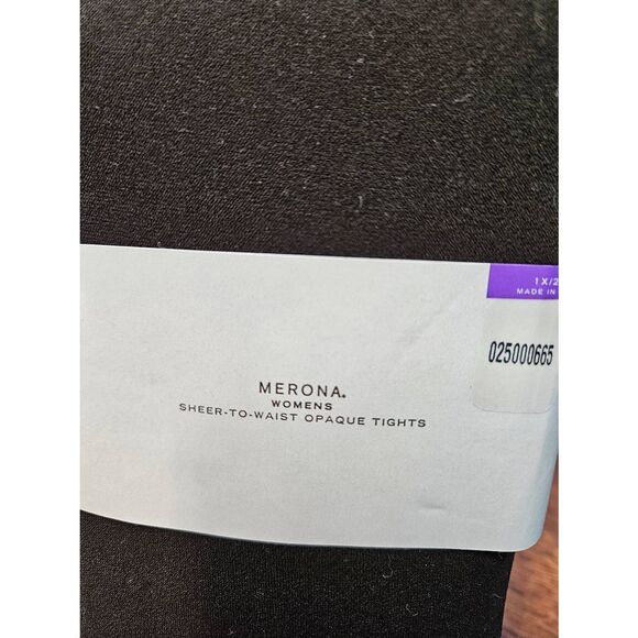 Merona Tights Set of 5 Pairs Womens 1X/2X Sheer To Waist Opaque NEW IN PACKAGE - Picture 3 of 5